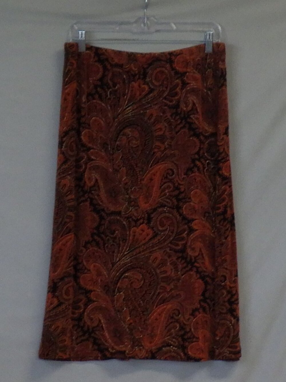 Vintage Coldwater Creek Orange & Red Paisley Skirt